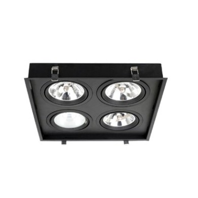 FRAME SQUARE FOR 4 SPOTS BLACK