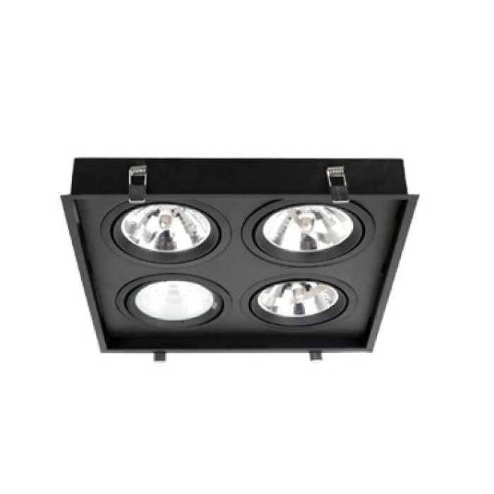 FRAME SQUARE FOR 4 SPOTS BLACK