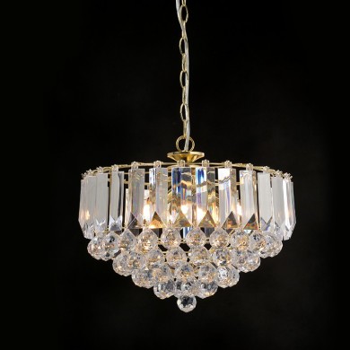 PENDANT 3XE14 ACRYLIC+ GOLD METAL Φ38,ΧΗ98CM GRAPPA