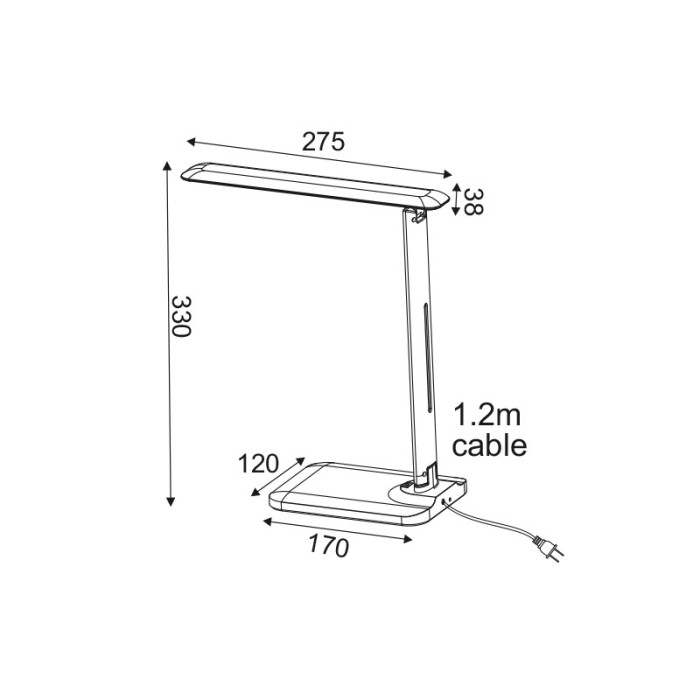 NETTO ΕΠΙΤΡΑΠΕΖΙΟ Φ/Σ LED 5W ΛΕΥΚΟ CCT 320LM+TOUCH SWITCH+WIRELESS/USB CHARGER  FUTUR2