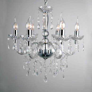 NETTO PENDANT 6X40W E14 ACRYLIC TRANSPARENT PEGASUS