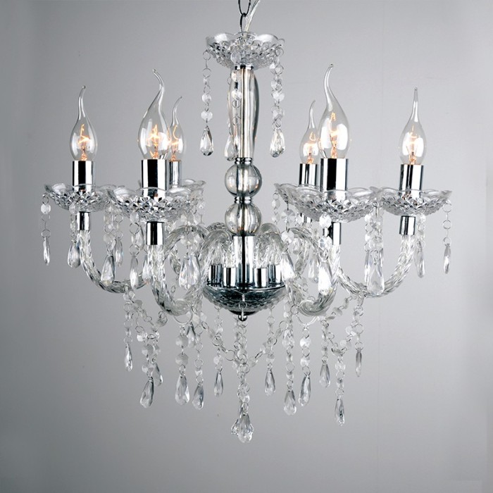 NETTO PENDANT 6X40W E14 ACRYLIC TRANSPARENT PEGASUS