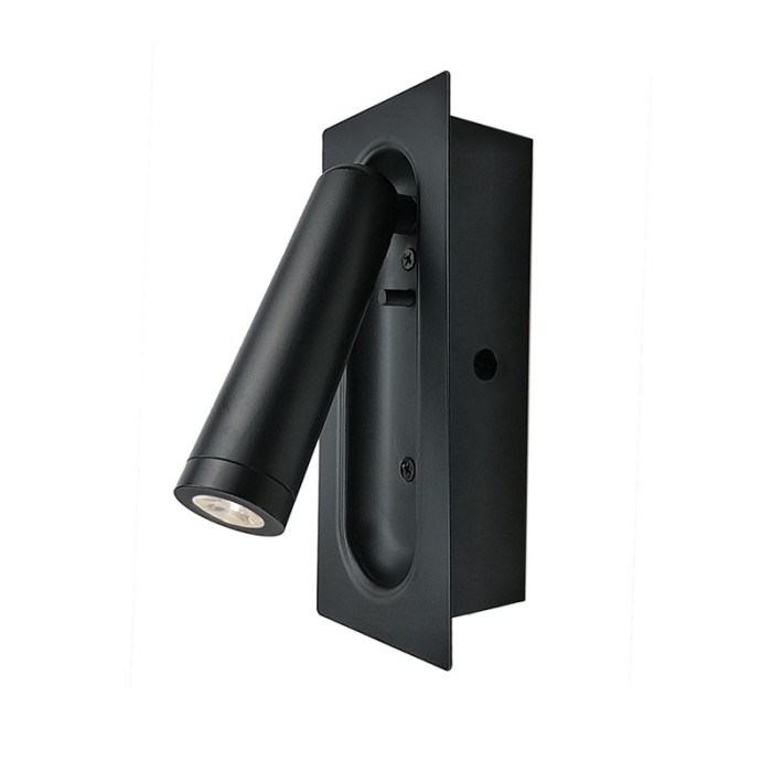 AIAS-ΦΩΤΙΣΤΙΚΟ ΕΠΙΤΟΙΧΟ ΜΑΥΡΟ ΜΑΤ ΜΕΤΑΛΛΙΚΟ LED 3W 3200K 190LM IP20 7X5X17CM 