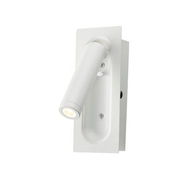 WALL LAMP LED 3W 3200K 190LM WHITE METAL RECESSED 7X5X17CM AIAS