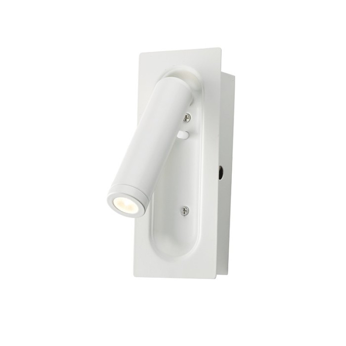 AIAS-ΦΩΤΙΣΤΙΚΟ ΕΠΙΤΟΙΧΟ ΛΕΥΚΟ ΜΑΤ ΜΕΤΑΛΛΙΚΟ LED 3W 3200K 190LM IP20 7X5X17CM 