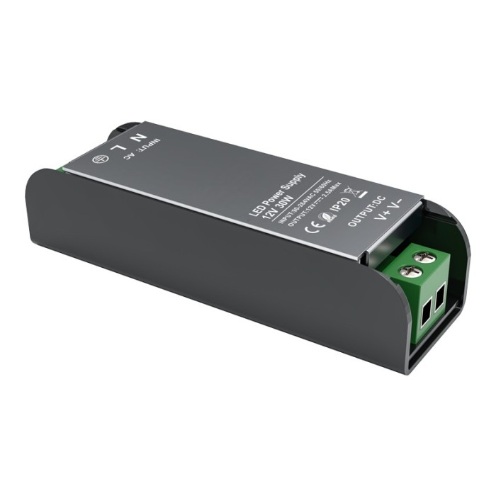 LED CV ΜΕΤΑΛΛΙΚΟ DRIVER 230V AC- 12V DC 30W 2,5A IP20 5YRS