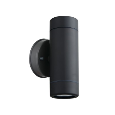 ΣΠΟΤ ΤΟΙΧΟΥ 2 ΔΕΣΜΕΩΝ ΣΚΟΥΡΟ ΓΚΡΙ ΣΥΜΒΑΤΙΚΟ 2xGU10 & LED 3W IP65 60x80x170mm