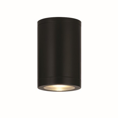 GU10  ROUND CEILING LUMINAIRE 230V AC MATT BLACK IP65 GU10 MAX.7W