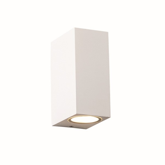 GU10 WALL LUMINAIRE PLASTIC 230V AC WHITE IP65 MAX.2X3W LED