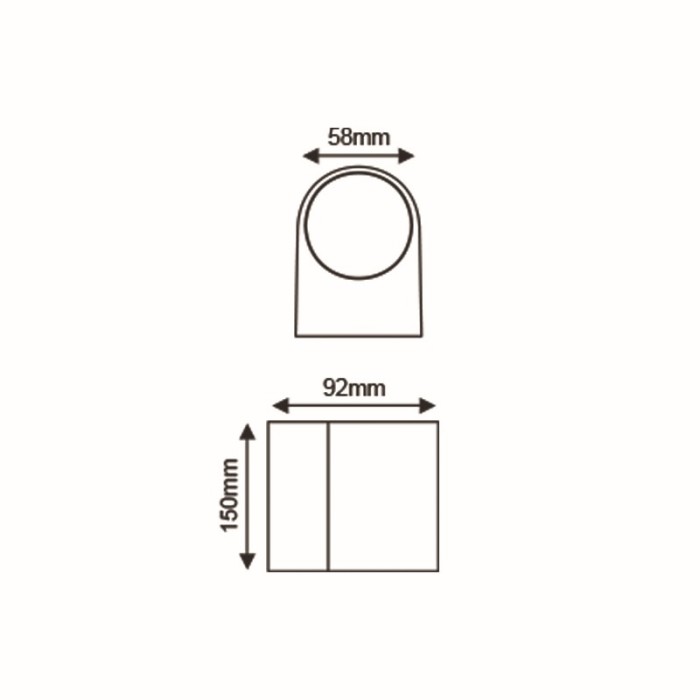 ΣΠΟΤ ΟΡΟΦΗΣ ΑΡΧΙΤΕΚΤΟΝΙΚΟΥ ΦΩΤΙΣΜΟΥ 2 ΔΕΣΜΕΩΝ ΛΕΥΚΟ ΣΥΜΒΑΤΙΚΟ 1xGU10 & LED 3W IP65 58x92x81mm