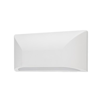 LED WALL RECTANGLE LUMINAIRE WHITE 230V AC IP65 6W 3000K 350LM RA80