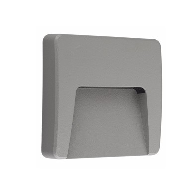 LED WALL SQUARE LUMINAIRE GREY 230V AC IP65 3W 3000K 200LM RA80