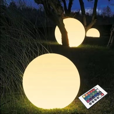 SOLAR/RECHARGEABLE RGBW LED BALL D40cm IP54 LiFePO4 1800mAh 