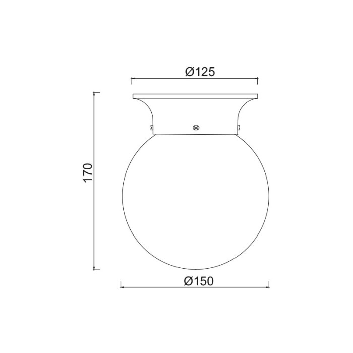 WALL MOUNTED 1ΧΕ27 WHITE GLASS + WHITE METAL Φ15ΧΗ17CM CAPRI