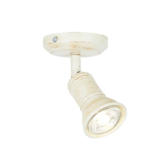 WALL MOUNTED 1ΧGU10 ANTIQUE WHITE METAL 8Χ8Χ14CM BRULEE