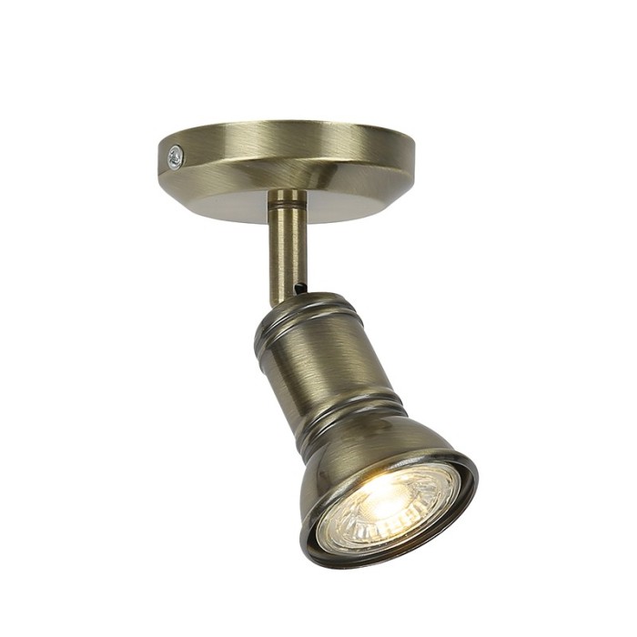 WALL MOUNTED 1ΧGU10 SATIN BRONZE METAL 8Χ8Χ14CM BRULEE