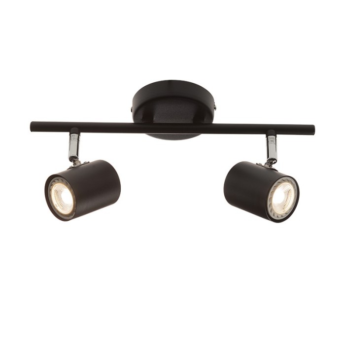 SPOT ΙI BLACK MATT 2ΧGU10 ORFEAS