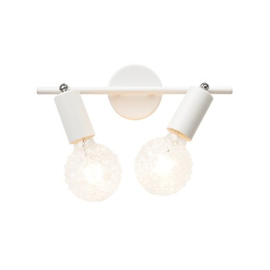 WALL MOUNTED 1ΧΕ27 WHITE MAT METAL 8Χ8Χ14CM MOHICANS