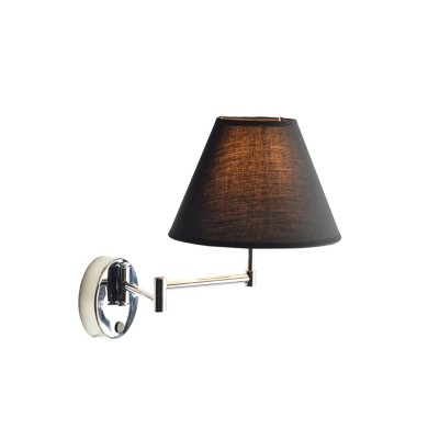 NETTO WALL LAMP 1ΧΕ27 BLACK CLOTH SHADE SUWON