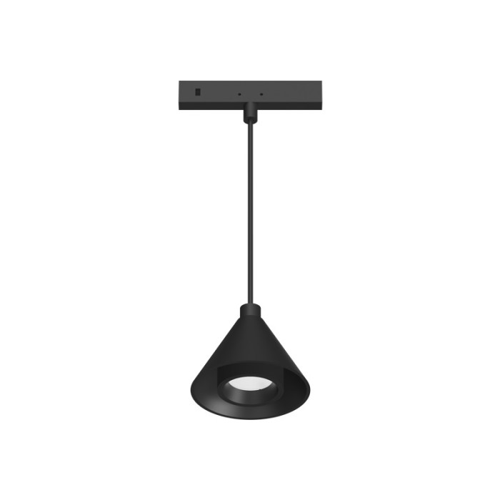  MINI BLACK MAGNETIC PENDANT LUMINAIRE 24V DC 2W 3000K 160LM 36° RA90 5 YRS Φ45*35,5(1000)ΜΜ