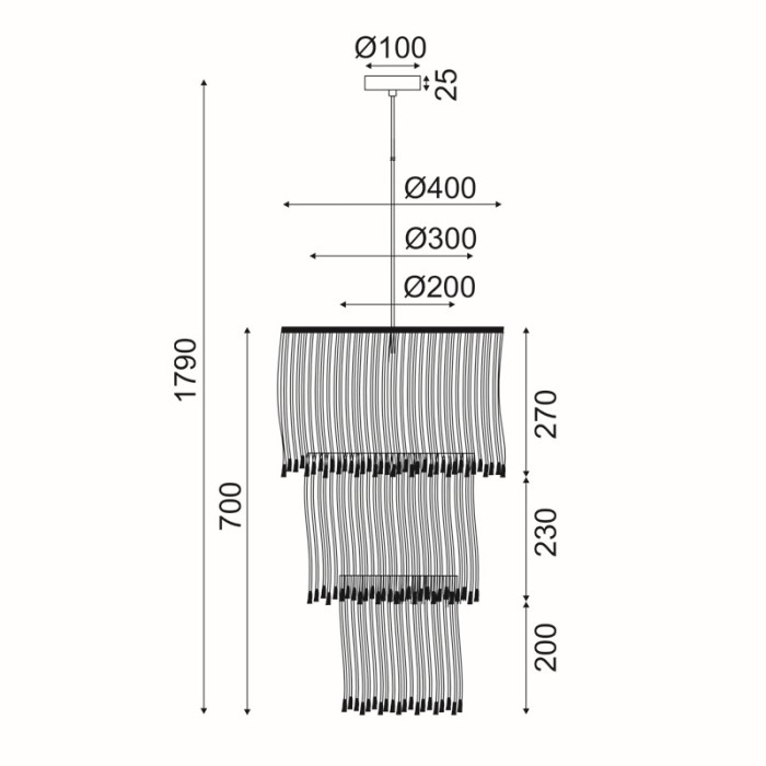 NETTO PENDANT LIGHTING 1ΧΕ27 THASSOS ECRU MACRAME WOOL D40XH180CM