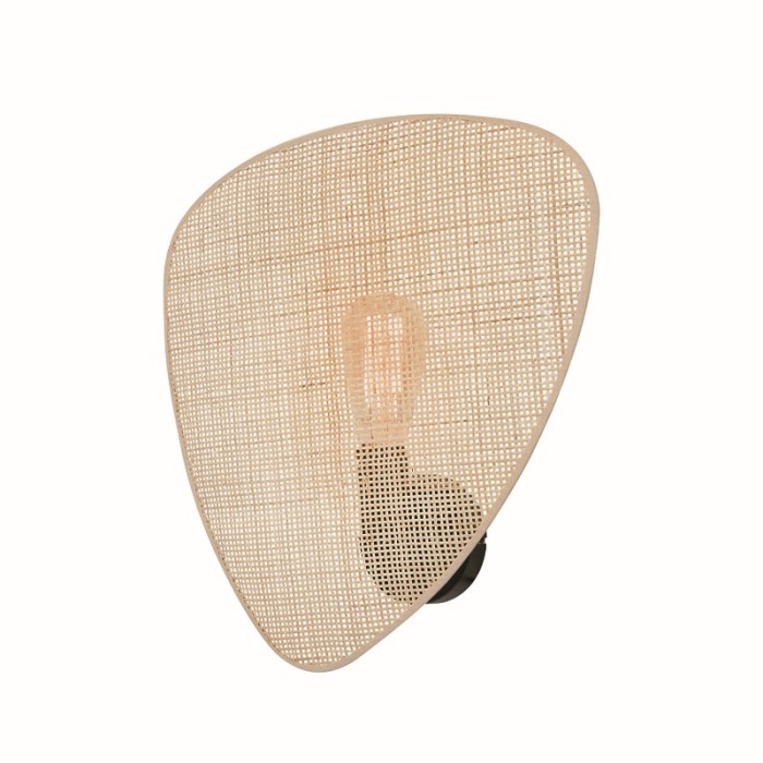 WALL MOUNTED LIGHTING 1ΧΕ27 SKYROS MATTING RATTAN 42X38X15CM