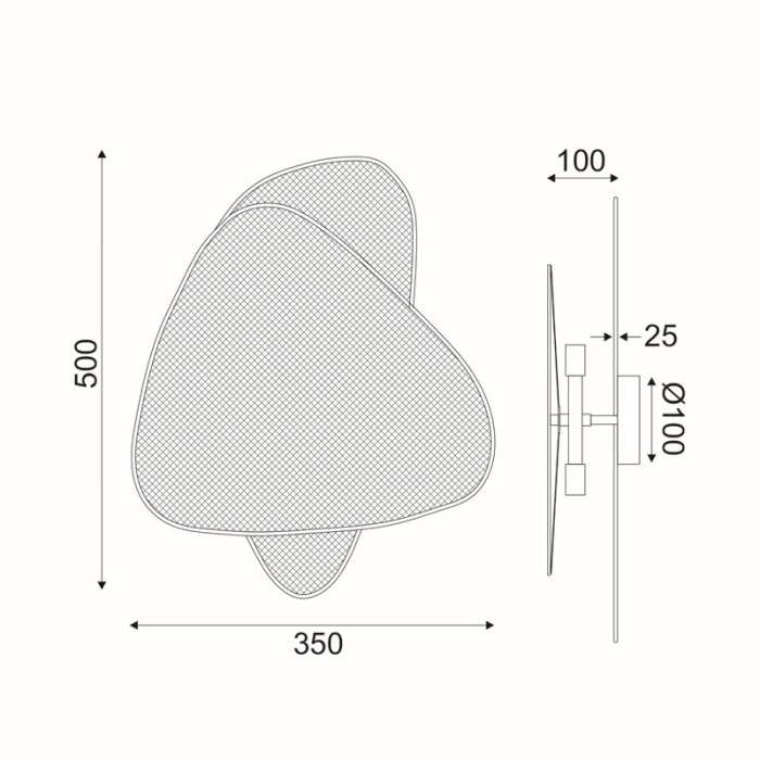 WALL MOUNTED LIGHTING 2ΧΕ14 SKYROS MATTING RATTAN 50X35X13CM