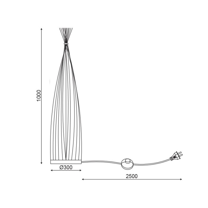 ΕΠΙΔΑΠΕΔΙΟ Φ/Σ 1ΧΕ27 BAMBOO D30XH100CM SERIFOS