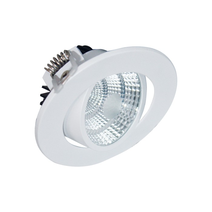Υ/Κ ROUND WHITE MOV. LED SPOT 6W 6000K 440Lm COB 230V 60° Ra80