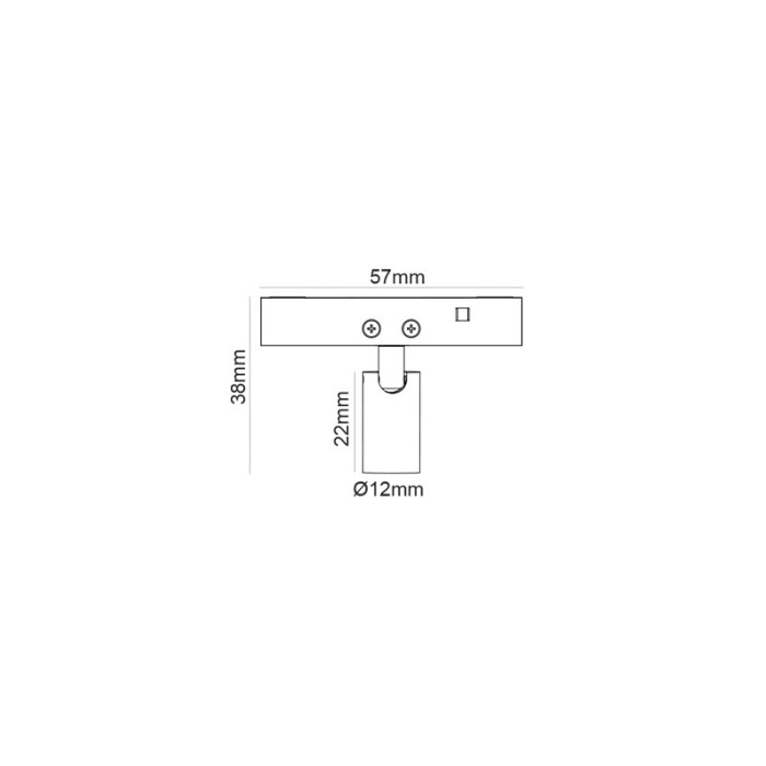  MINI BLACK MAGNETIC SPOT 24V DC 1W 3000K 80LM 24° RA90 5 YRS Φ12*22(38)ΜΜ