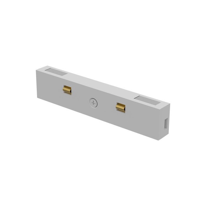 WHITE STRAIGHT ELECTRICAL CONNECTOR FOR MINI MAGNETIC TRACK 24V DC