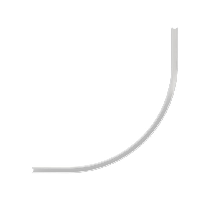 WHITE CURVED CORNER R200ΜΜ FOR MINI MAGNETIC SURFACE/PENDANT TRACK