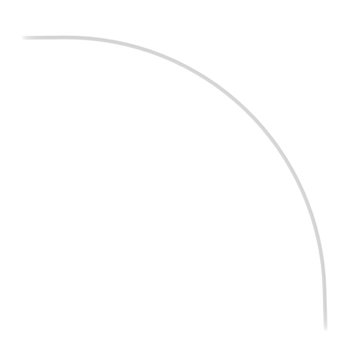 WHITE CURVED CORNER R400ΜΜ FOR MINI MAGNETIC SURFACE/PENDANT TRACK