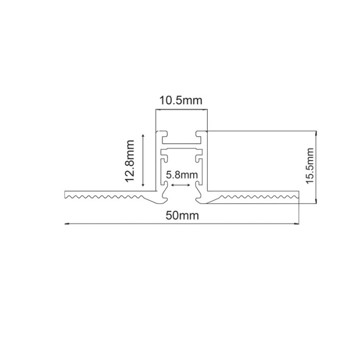 MINI MAGNETIC TRIMLESS TRACK 24V DC 1M BLACK