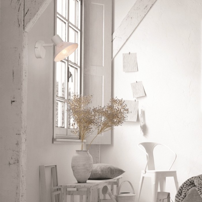 NETTO ΦΩΤΙΣΤΙΚΟ ΕΠΙΤΟΙΧΟ ΛΕΥΚΟ ΜΕΤΑΛΛΙΚΟ ΣΥΜΒΑΤΙΚΟ 1ΧΕ14 IP20 Φ160Χ80mm