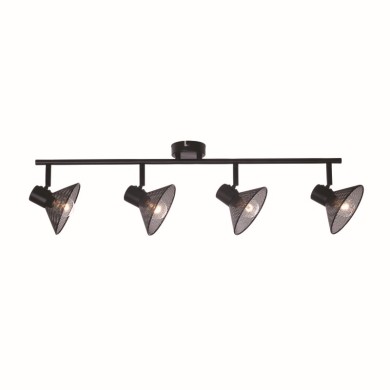 NETTO WALL MOUNTED 4ΧΕ14 PALOMA BLACK METAL 75X13X19CM