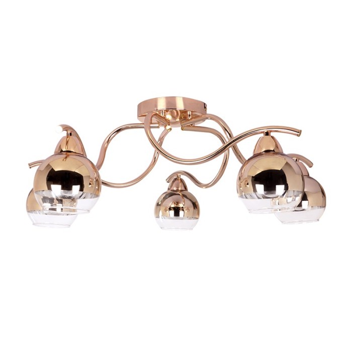 NETTO ΦΩΤΙΣΤΙΚΟ ΟΡΟΦΗΣ ΧΡΥΣΟΧΑΛΚΙΝΟ ΜΕΤΑΛΛΙΚΟ ΣΥΜΒΑΤΙΚΟ 5ΧΕ27 IP20 Φ605Χ240mm