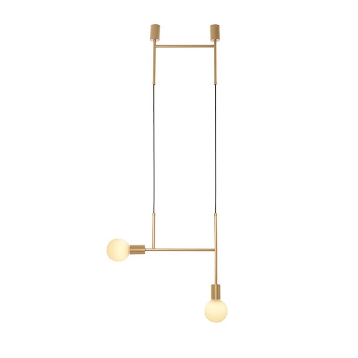 NETTO ΦΩΤΙΣΤΙΚΟ ΚΡΕΜΑΣΤΟ ΧΡΥΣΟ ΜΕΤΑΛΛΙΚΟ ΣΥΜΒΑΤΙΚΟ 2ΧΕ27 IP20 382Χ1100mm