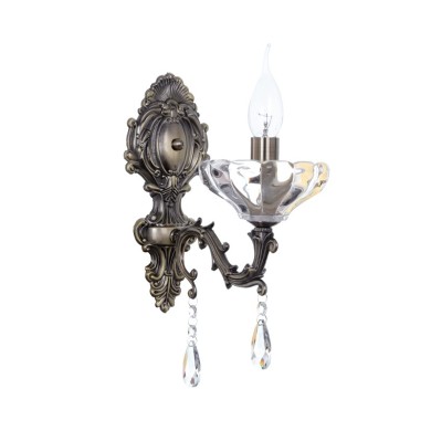 WALL MOUNTED 1ΧΕ14 METAL BRONZE+CRYSTAL 35Χ13Χ25CM SARTO