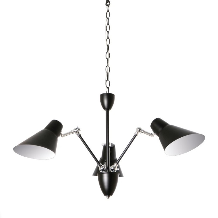 NETTO ΦΩΤΙΣΤΙΚΟ ΚΡΕΜΑΣΤΟ ΜΑΥΡΟ ΜΑΤ ΜΕΤΑΛΛΙΚΟ ΣΥΜΒΑΤΙΚΟ 3ΧΕ27 IP20 Φ720Χ1200mm