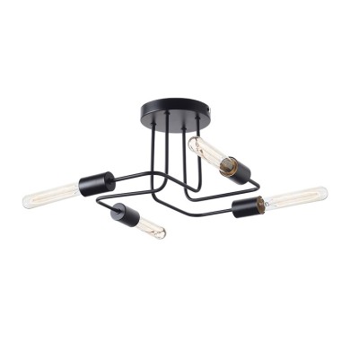 CEILING LUMINAIRE 4XE27 METALLIC BLACK MAT Φ44XH21CM COBRA