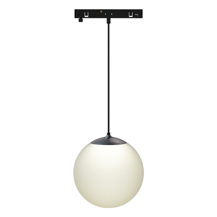  MINI BLACK MAGNETIC PENDANT LUMINAIRE 24V DC 7W 3000K 650LM 230° RA90 5 YRS Φ100Χ1000ΜΜ OPAL GLASS
