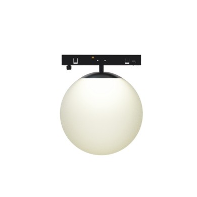  MINI BLACK MAGNETIC LUMINAIRE 24V DC 7W 4000K 670LM 230° RA90 5 YRS Φ100MM OPAL GLASS