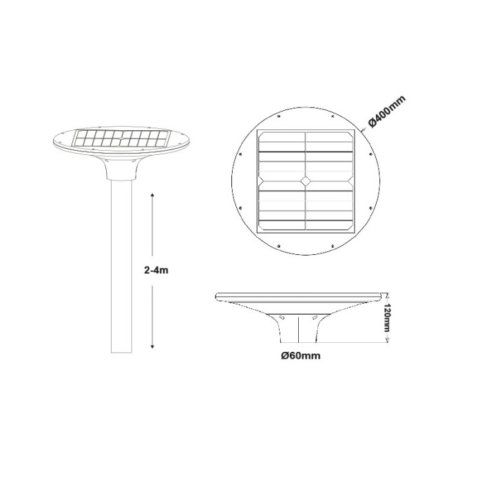 LED SOLAR ΑΣΤΙΚΟΥ ΜΕ ΦΩΤΟΒΟΛΤΑΙΚΑ ΠΑΝΕΛ ΜΕ DIP-SWITCH 20W 3000K & 4000K 2100LM Ra80 IP65 30.000HRS