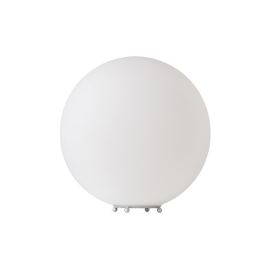 FLOOR L/F 1ΧΕ27 WHITE GLASS+PLASTIC Φ35ΧΗ35CM LUNA