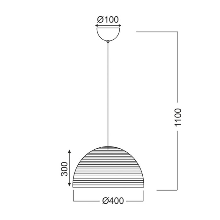 PENDANT 1Χ100W Ε27 ZINC