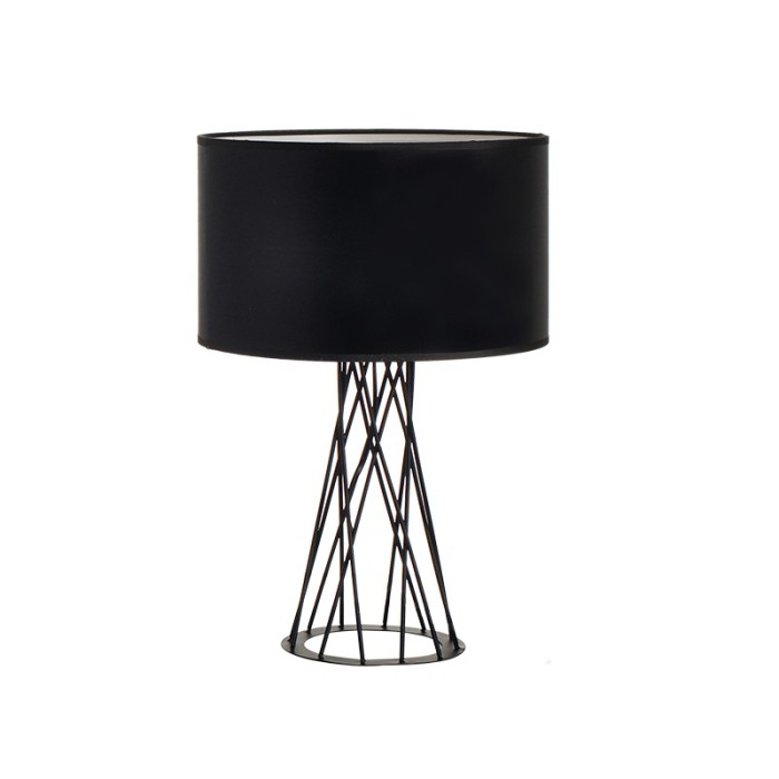 NETTO ΠΟΡΤΑΤΙΦ 1XE27 ΜΑΥΡΟ ΜΕ ΜΑΥΡΟ ΑΜΠΑΖΟΥΡ Η46cm ACACIA