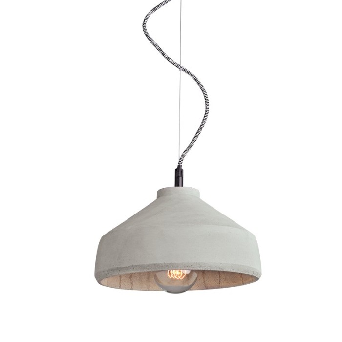 PENDANT 1XE27 CEMENT Φ28XH16cm ELVIS