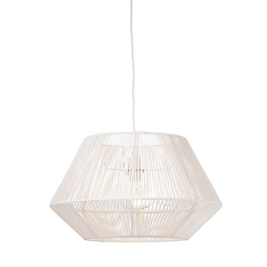 PENDANT 1XE27 ROPE WHITE Φ49,5ΧΗ120CM PERU