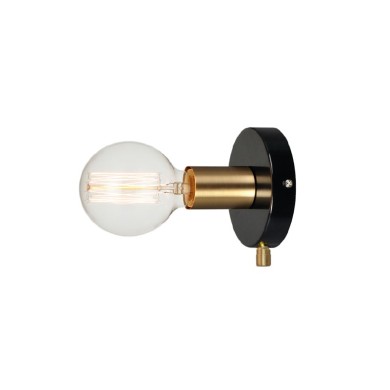 NETTO WALL MOUNTED 1XE27 METAL BLACK + BRASS Φ12CM JOY